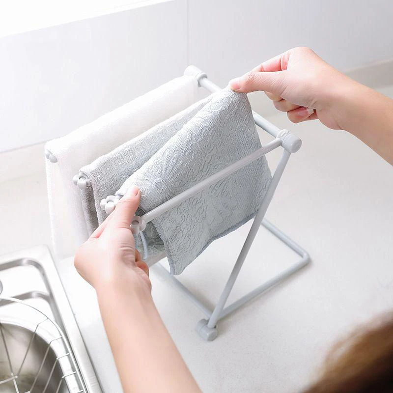 1pc folding dishcloth storage rack kitchen countertop dishcloth hanging rack storage rack dishcloth rack cup drain rack