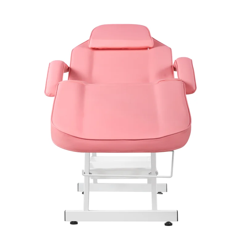 

Professional Pink Spa Facial Chair Beauty Bed with Stool for Massage and Tattoo for Salon Living Room or Hotel