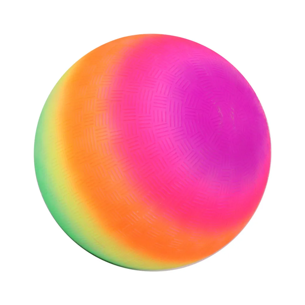 Inflatable PVC for Outdoor Games Rainbow Color Ball Children Sports Bounce Play Ball Eco Friendly Toy