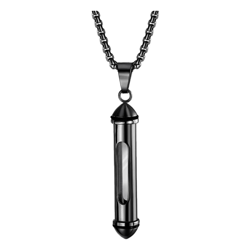 

Urn Necklace for Keepsakes Ashes Men Memorial Pendant Cremation Jewelry Titanium Steel Easy-wearing