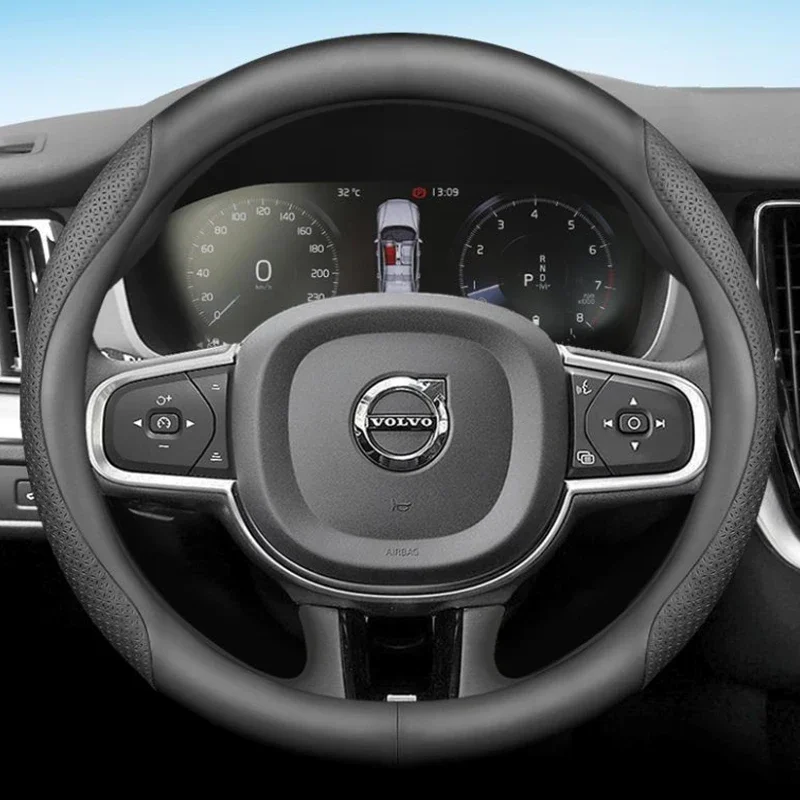 

Leather Car Steering Wheel Cover for Volvo V40 S90 V90 XC90 S60 XC70 XC60 V60 V70 S80 2014 2015 2016 2017 Auto Accessories