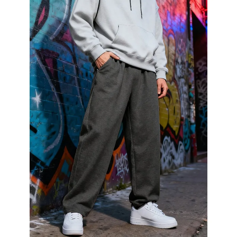 American Men's Heavyweight Straight Tube Jogging Loose Fitness Exercise Autumn and Winter Hot Selling Couple Casual Sports Pants