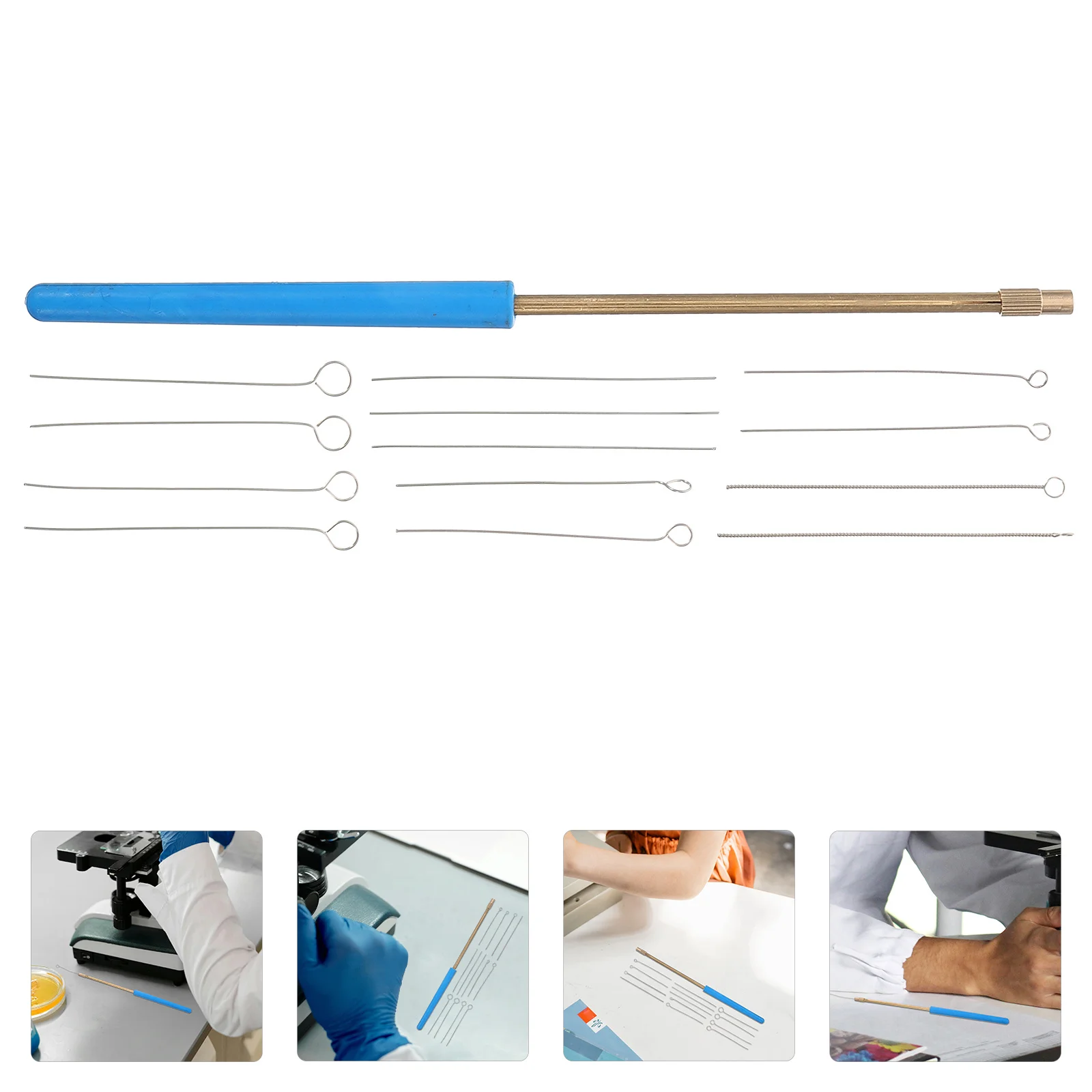 

1 Set Metal Loop Kit Copper Reusable Microbiology Lab Tools For Bacterial Culture Inoculation Rings Laboratory Inoculation Kit