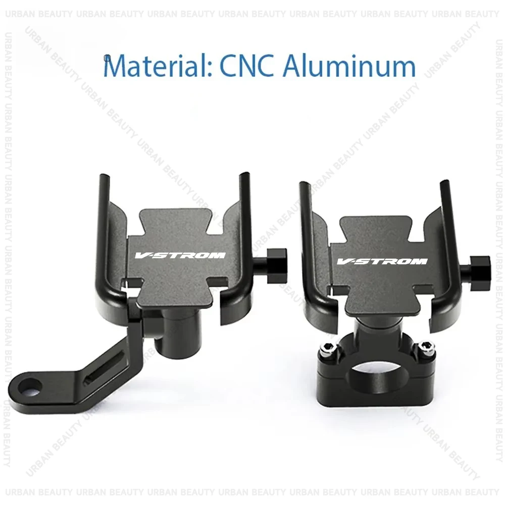 For Suzuki V-Strom 250 ABS 1050 XT 650Xt 1000Motorcycle Phone Holder GPS Bracket Cellphone Stand Rearview Mirror Handlebar Mount
