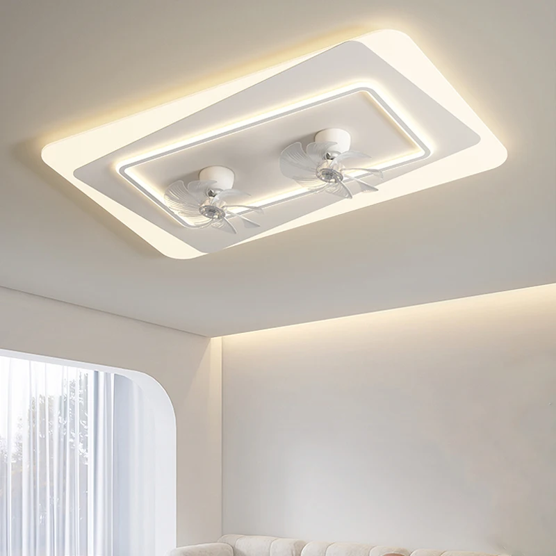 Plafoniere moderne ventilatore da soffitto pieghevole per camera da letto ventilatore da soffitto con luce a led e lampada da soffitto di controllo per l'illuminazione del soggiorno