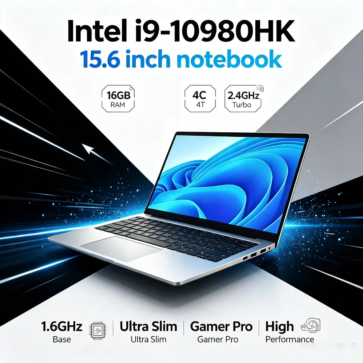 Intel Intel Core i9 10980HK 15.6 Inch Gaming Laptop 32GB RAM 2TB SSD Fingerprint Unlock 4K WiFi 6 Ultrabook Pro Max Speed - Aliexpress Deal