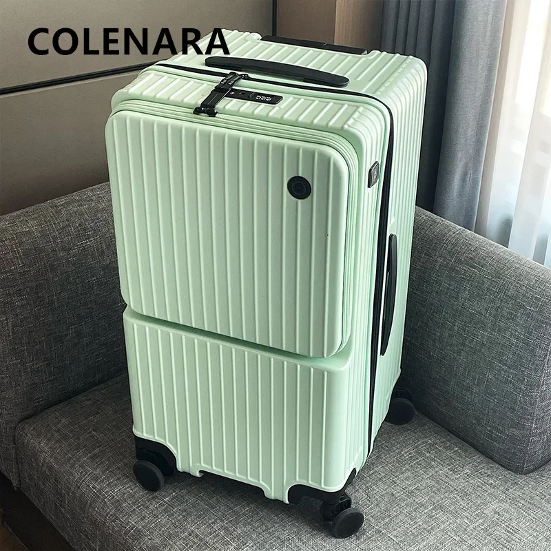 Colenara กระเป๋าเดินทางใส่แล็ปท็อปขนาด20นิ้ว, กล่องขึ้นเครื่องชาร์จ USB เคสรถเข็น24 "26" 28 "30" กระเป๋าเดินทางแบบลากของของผู้หญิงความจุขนาดใหญ่