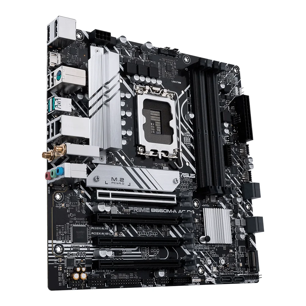 ASUS PRIME B660M-A AC D4 motherboard B660 placa mãe pc LGA 1700 CPU Support i5-12400 i7-12700F i9-12900 ram DDR4 M.2 Micro ATX