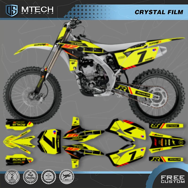 

DSMTECH Motorcycle Graphics Background Decals Stickers Kits for YAMAHA YZF250 2010 2011 2012 2013 010