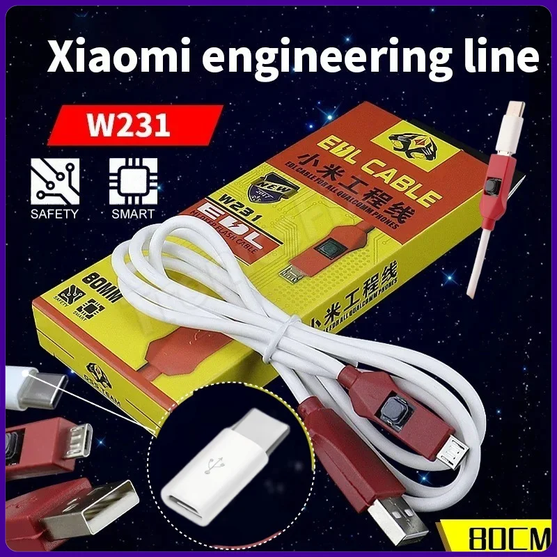 Cable EDL Universal OSS W231 para Redmi Xiaomi y Qualcomm, para Flasheo y Apertura de Puerto 9008, Línea de Ingeniería para Reparación de Teléfonos