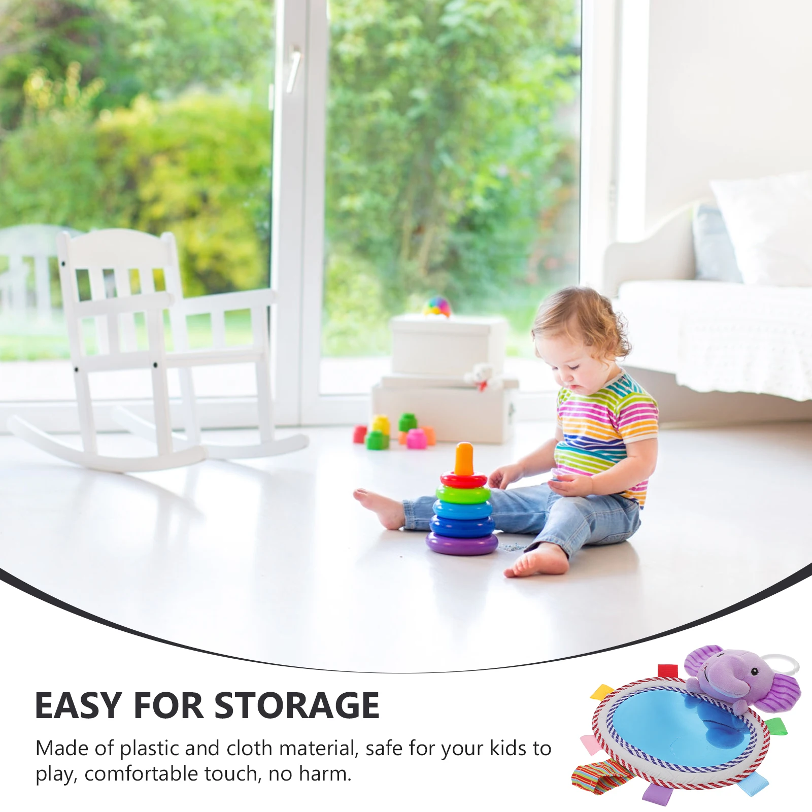 

Cognitive for Babies Kids Safety Mirror Baby Car Backseat Round Newborn Toy Developmental Mirror Portable Storage Gift Shower