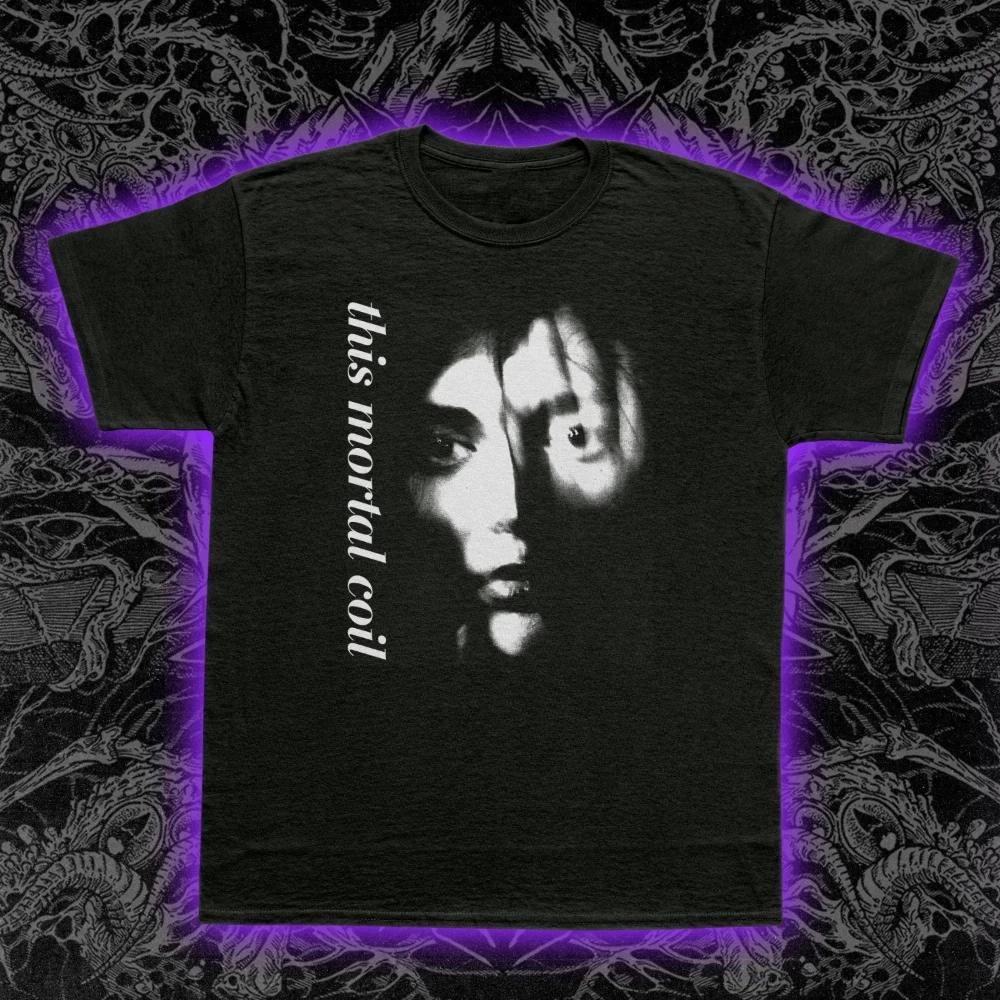 This Mortal Coil T-shirt features 4AD dreamy pop ethereal gothic rock music style Cotton couple's seasonal loose casual shirt