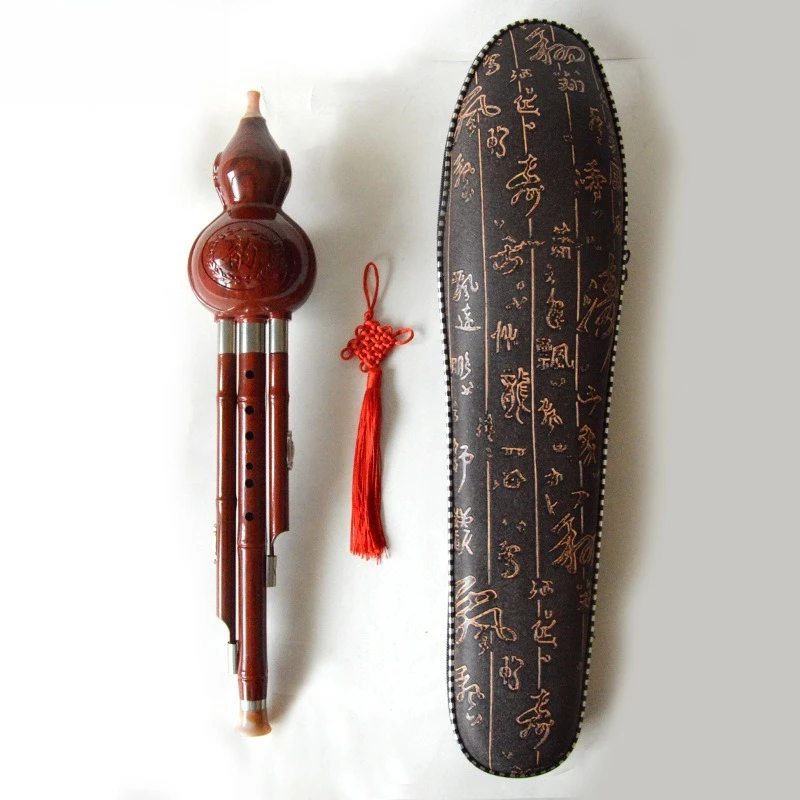 Resin Hulusi C/B-flat Key Adult Beginners Playing Hulusi Chinese Vertical Blowing Gourd Cucurbit Flutes Traditional Instruments