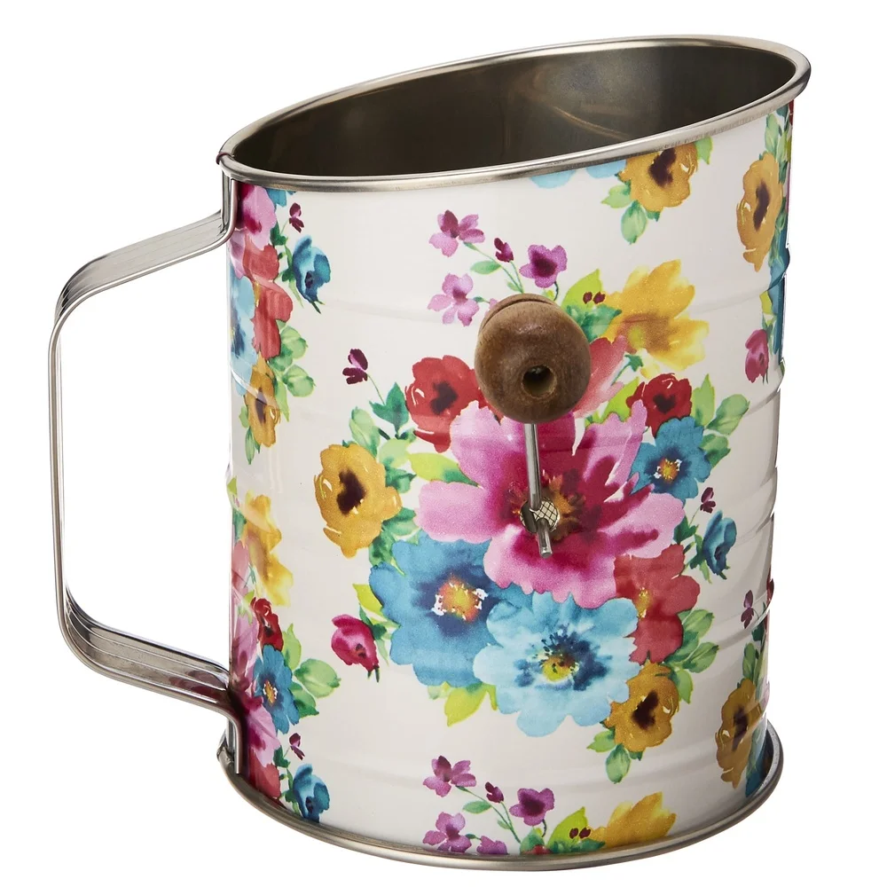 Stainless Steel 3-Cup Hand Crank Flour Sifter 3