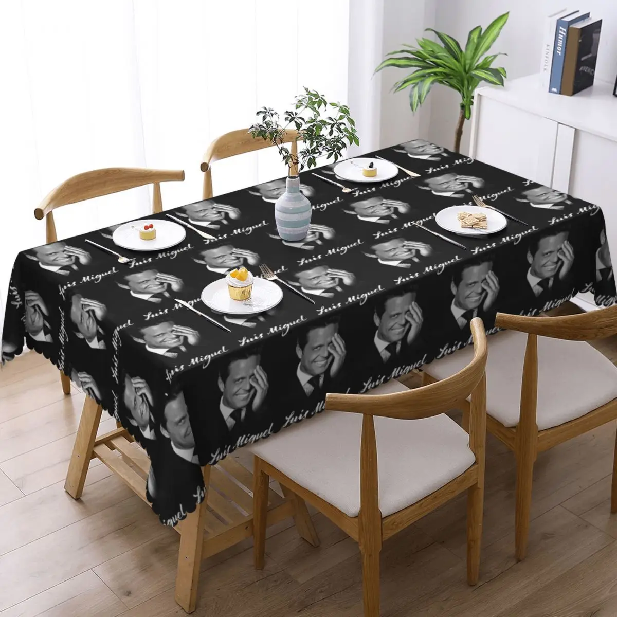 El Sol De Mexico Luis Miguel Custom Rectangular Tablecloth Oilproof Table Cover for Dining Events Table Cloth