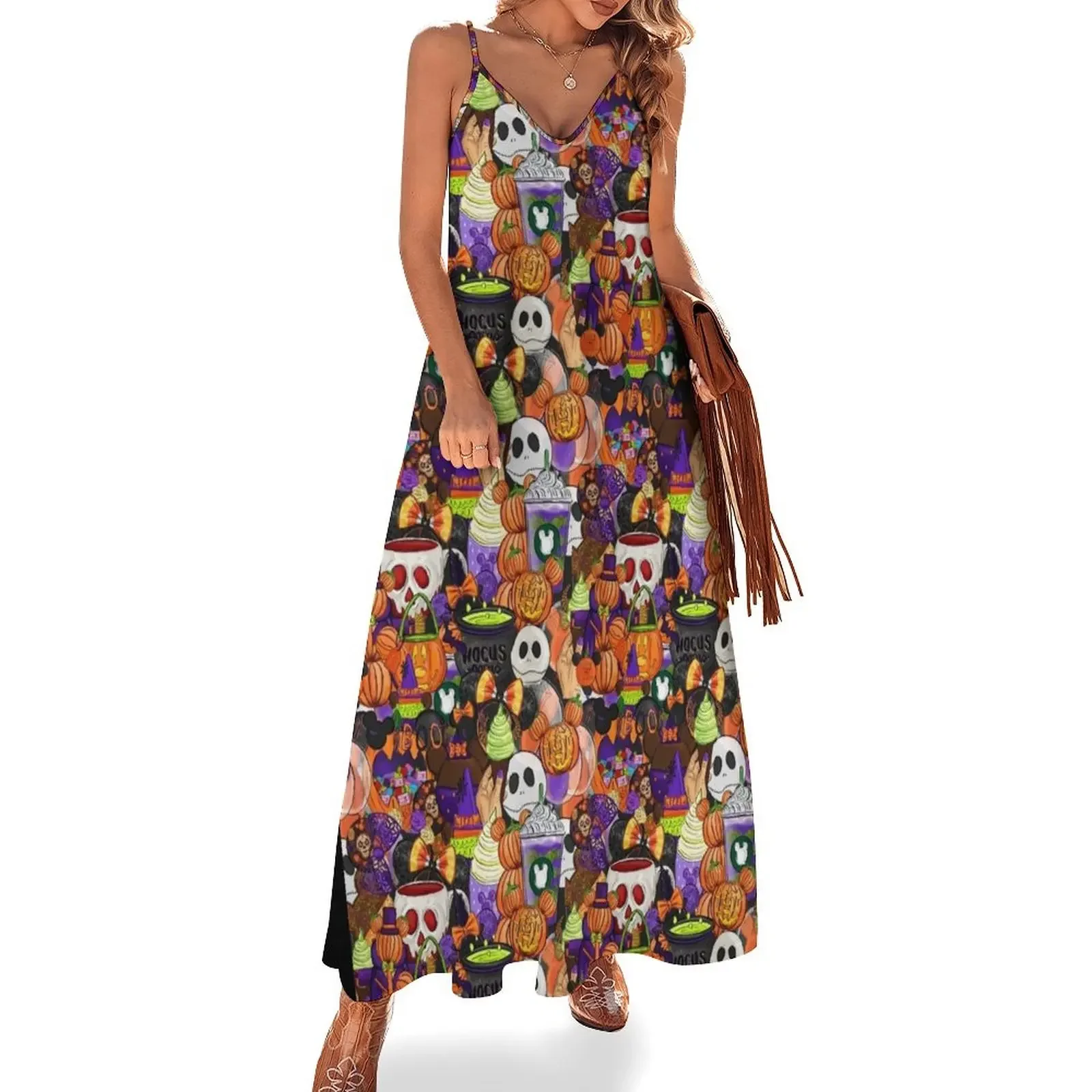 

Parks Halloween Collage Sleeveless Dress purple dress cocktail dresses