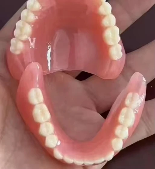 Upper & Lower Full Mouth Silicone Dentures, Lifelike Fake Teeth, Ideal for Daily Oral Care & Confidence Boost