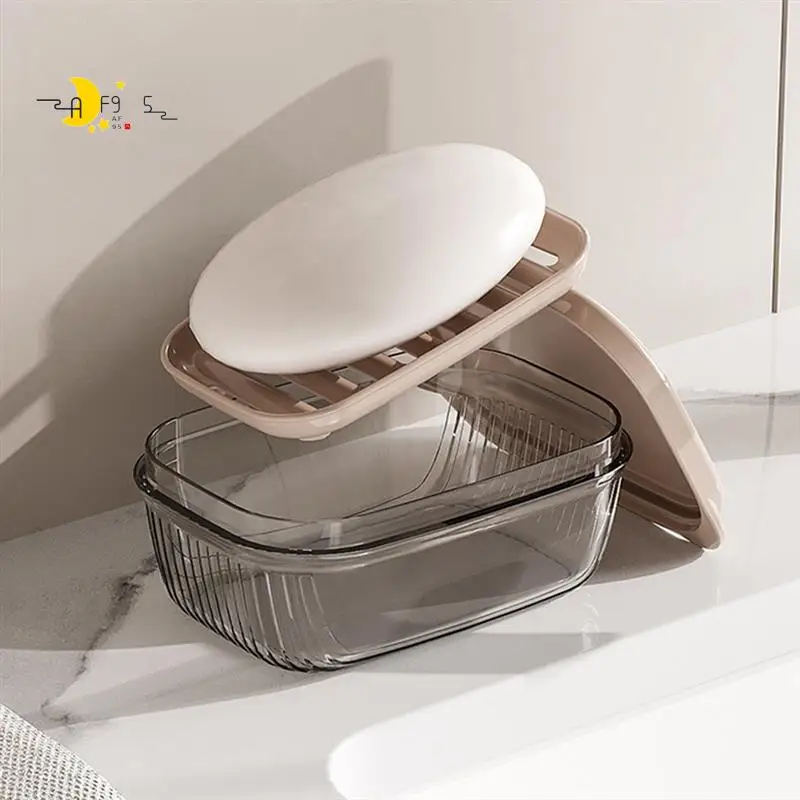 

AF95-Travel Soap Case, Leakproof Soap Container With Lid, Portable Bar Soap Holder For Traveling, Soap Dishe For Bathroom
