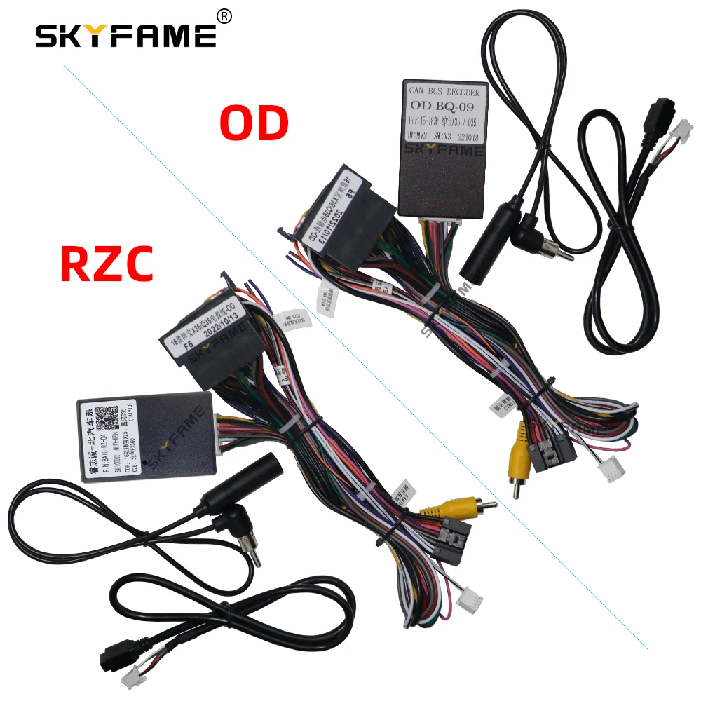 SKYFAME 16Pin Car Wiring Harness Adapter Canbus Box Decoder Android Radio Power Cable For Beiqi BAIC Senova X35 OD-BQ-09