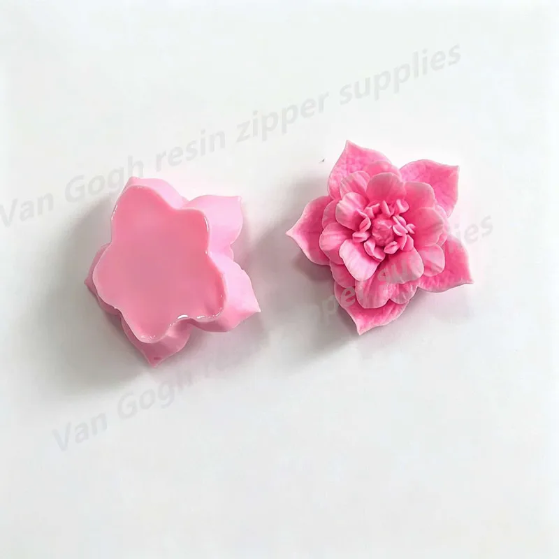 5 Stück Mix Neue Niedliche Harz-Blumen-Serie Flache Rückseite Scrapbooking DIY Schmuck Bastelzubehör Dekoration – Detail 8