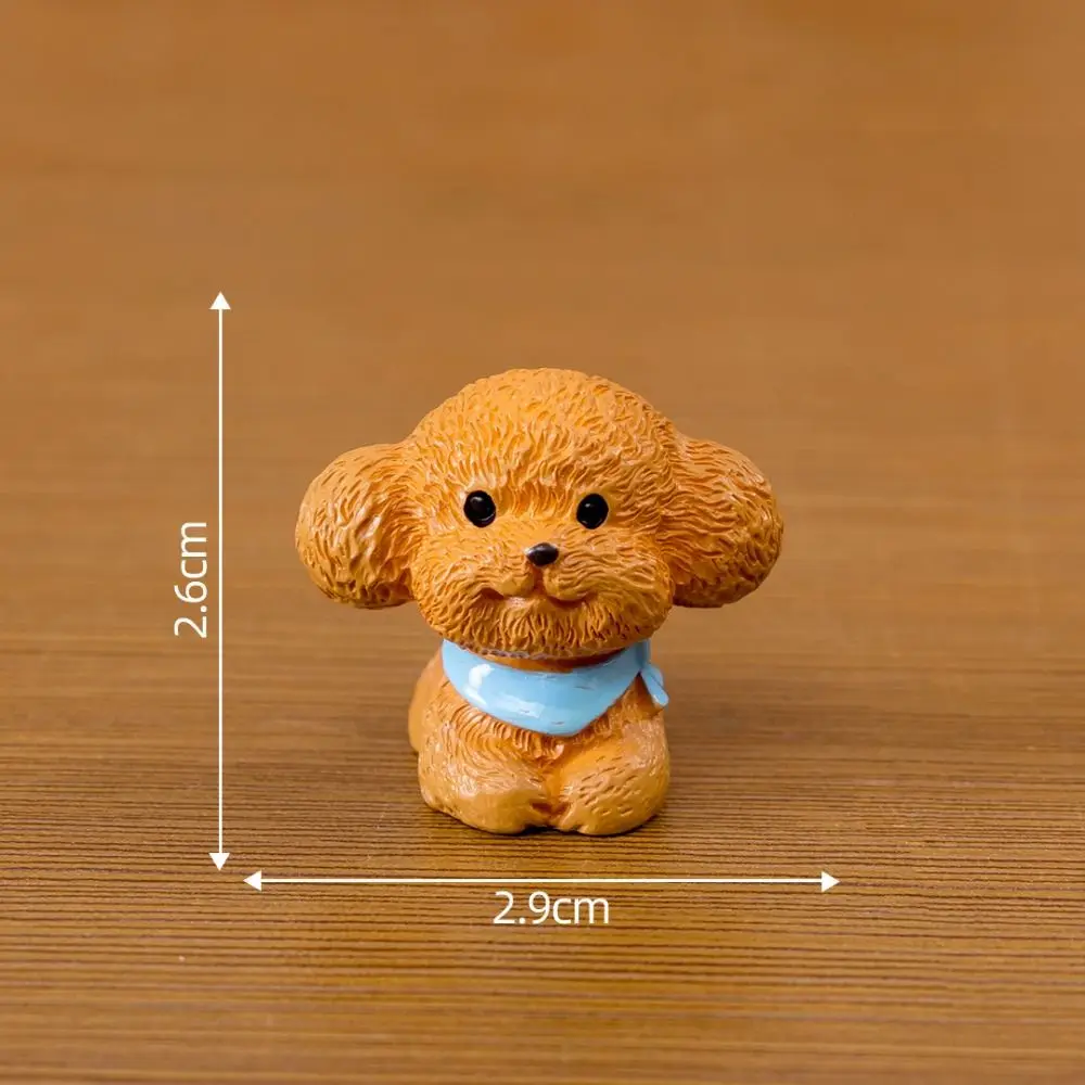 

Resin Cute Dog Figurines Miniatures Cartoon Handmade Animal Figurines Realistic Funny Micro Landscape Ornaments Car Ornament