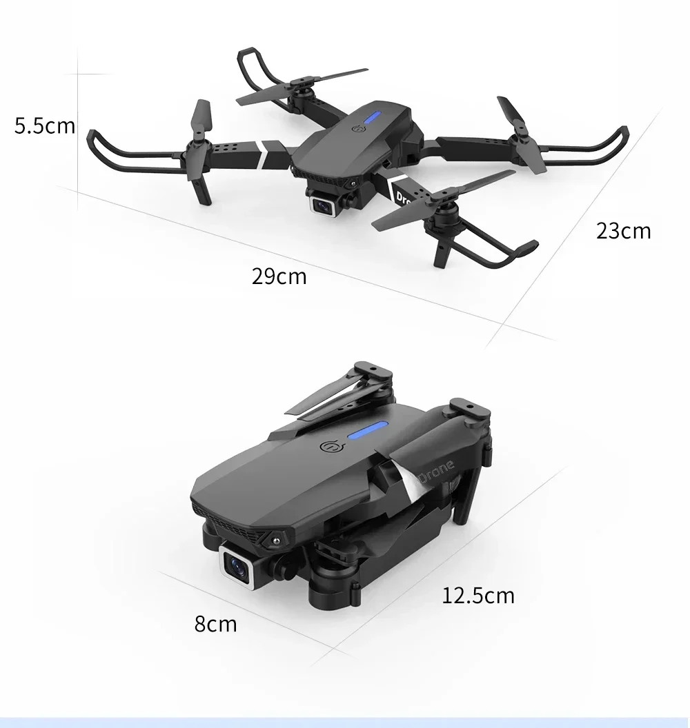 2024 New E88 Pro WIFI FPV Drone Wide Angle HD 4K 1080P Camera Height Hold RC Foldable Quadcopter Dron Helicopter Toys Gift