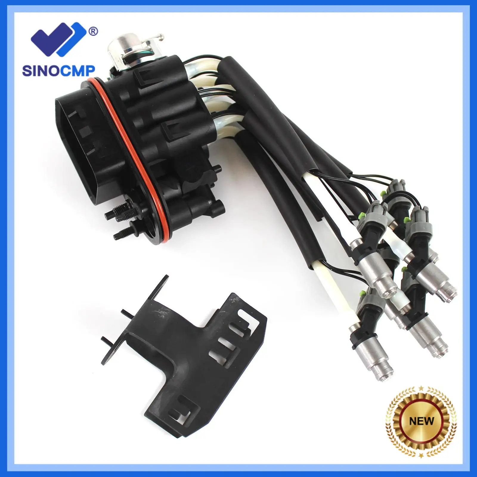 

1pc Central Fuel Spider Injector W/ Bracket For Chevy Gmc Pickup 4.3L 217-3028 16-9706 FJ10565 12568332 FJ503 17113673 322-04819