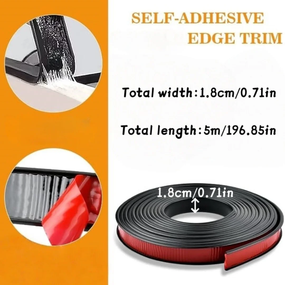 1/5Meters  U-Shape Edge Banding Furniture Edge Strip Self Adhesive Edging Trim Flexible Edge Protector