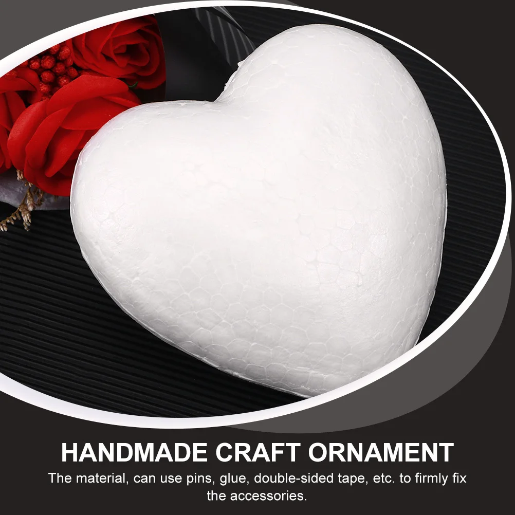 Kit de manualidades Diy de corazón blanco, regalo de San Valentín, decoración navideña en forma de corazón, arte de fiesta para niños, suministro de moldes hechos a mano, 12 Uds.