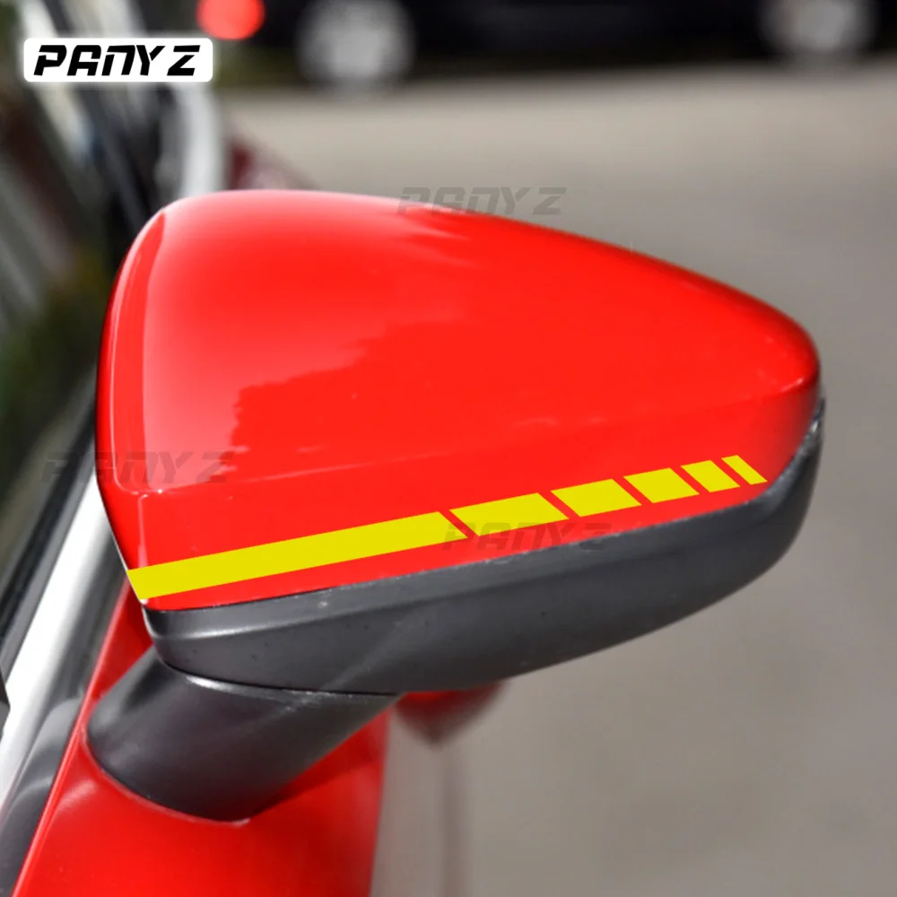 Car Sticker 2 Sets 4PCS Truck Vinyl Stripe Sport Rearview Side Mirror Decal Vehicle Body Accessories 20 * 0.7cm Universal 2023