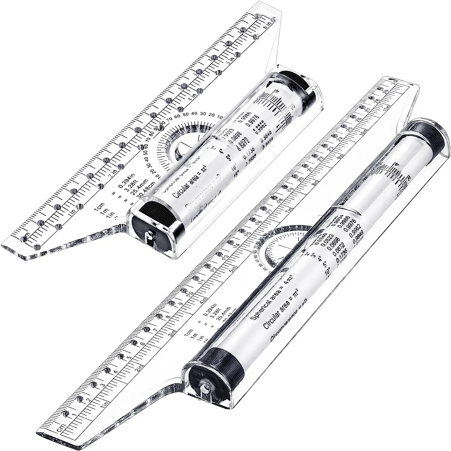 1 Pieces Plastic Measuring Rolling Ruler, Drawing Roller Ruler, Parallel Ruler,（15CM OR 30CM)