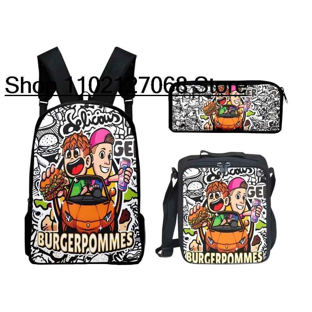 2024 NEW Hot Sale icrimax Merch  3pcs/Set Backpack Boys/Girls School bag, lunch bag, pencil case