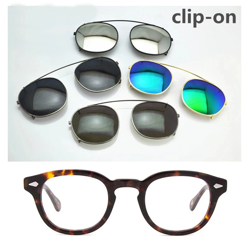 

Round Clip on Sunglasses Women Polarized Lens UV400 Man Johnny Depp Lemtosh Sun Glasses Luxury Brand Vintage Driving Goggles