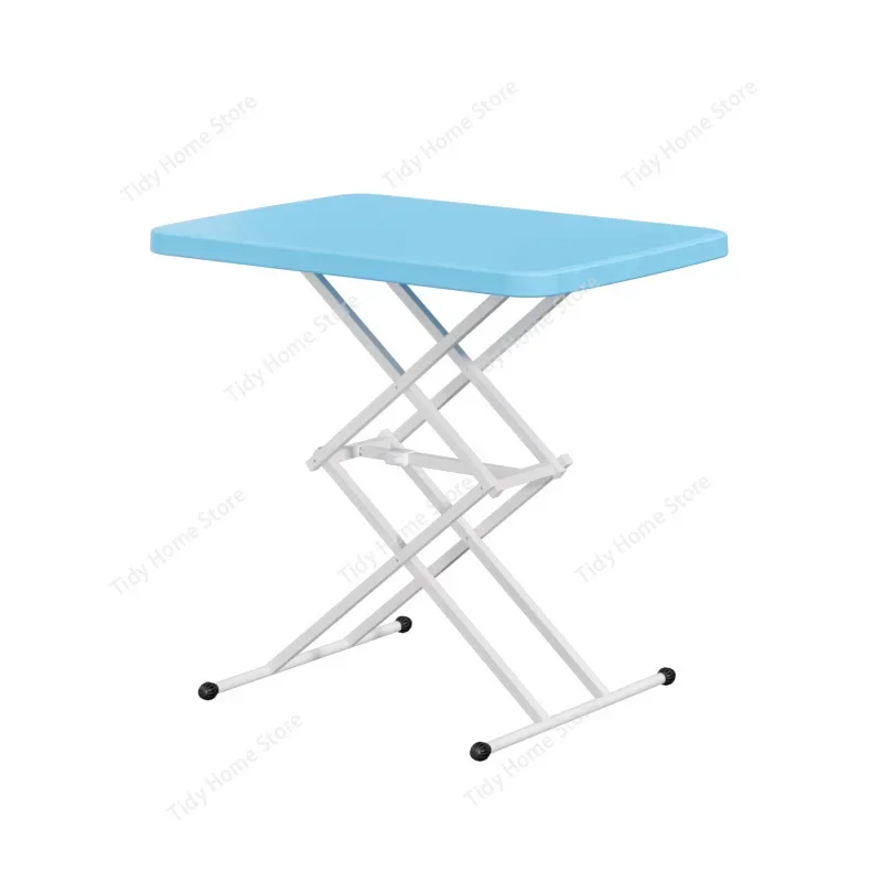 Bedside small table, height-adjustable study desk, portable plastic office desk, writing desk, folding table