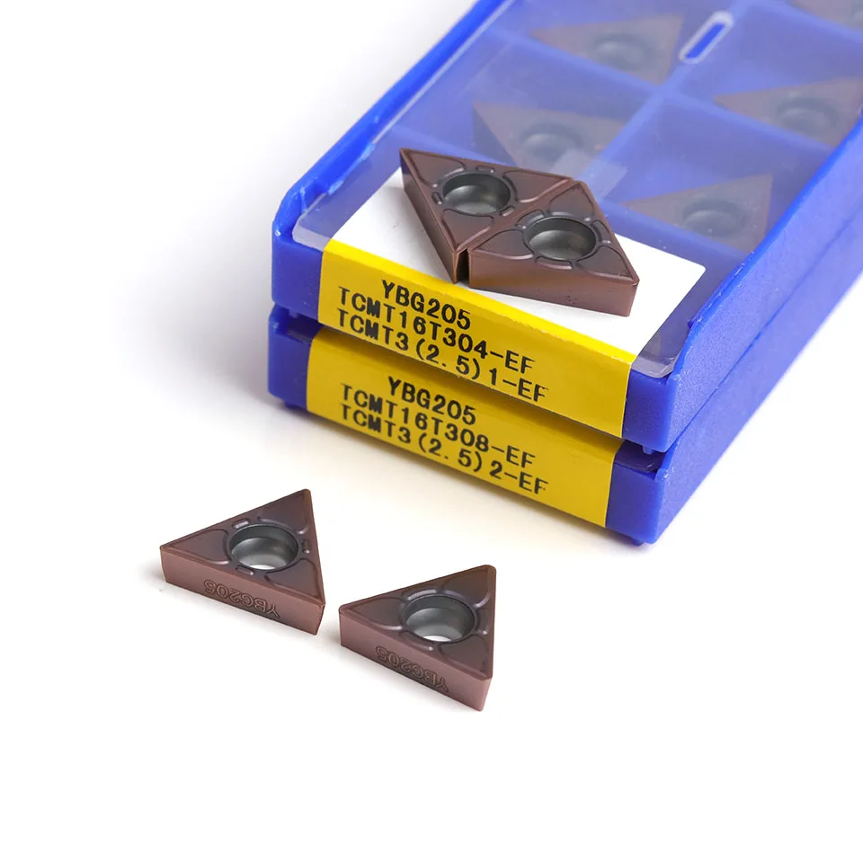 TCMT16T304-EF YBG205/TCMT16T308-EF YBG205 High quality original carbide inserts CNC lathe tool 10PCS/BOX