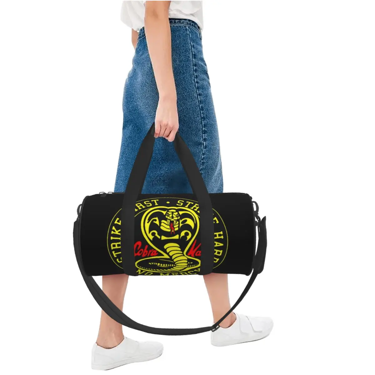 Cobra kai saco de ginásio karates crianças artes marciais sacos de esportes ao ar livre acessórios de ginásio design de bagagem bolsa de fitness