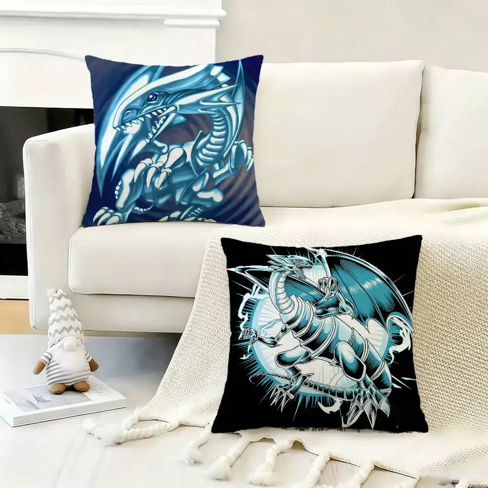 Dark Magician Blue Eyes White Dragon YUGIOH Pillow Case Pattern Printed Pillowcase For Living Room Sofa Cushion Cover - view 3