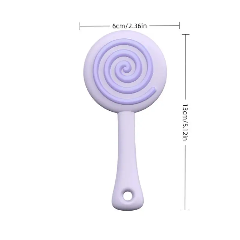 1 pçs bonito bebê mordedor brinquedos treinamento força de aperto forma pirulito bebê reborn silicone macio especial acessório do bebê brinquedo de mascar