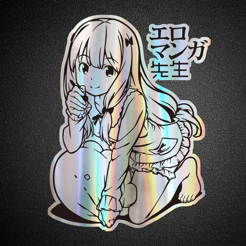 30cm Izumi Sagiri Popular Anime Stickers Laser Wall Stickers Computer Case Notebook Electric Car Decorative Stickers Aesthetic