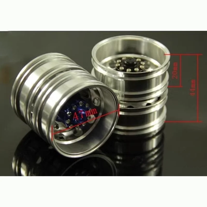 Moyeu de verrouillage de pneus à Double roue arrière en métal, échelle 1:14, pour camion Tamiya RC SCANIA 770S R620 VOLVO BENZ Arocs MAN TGX voiture