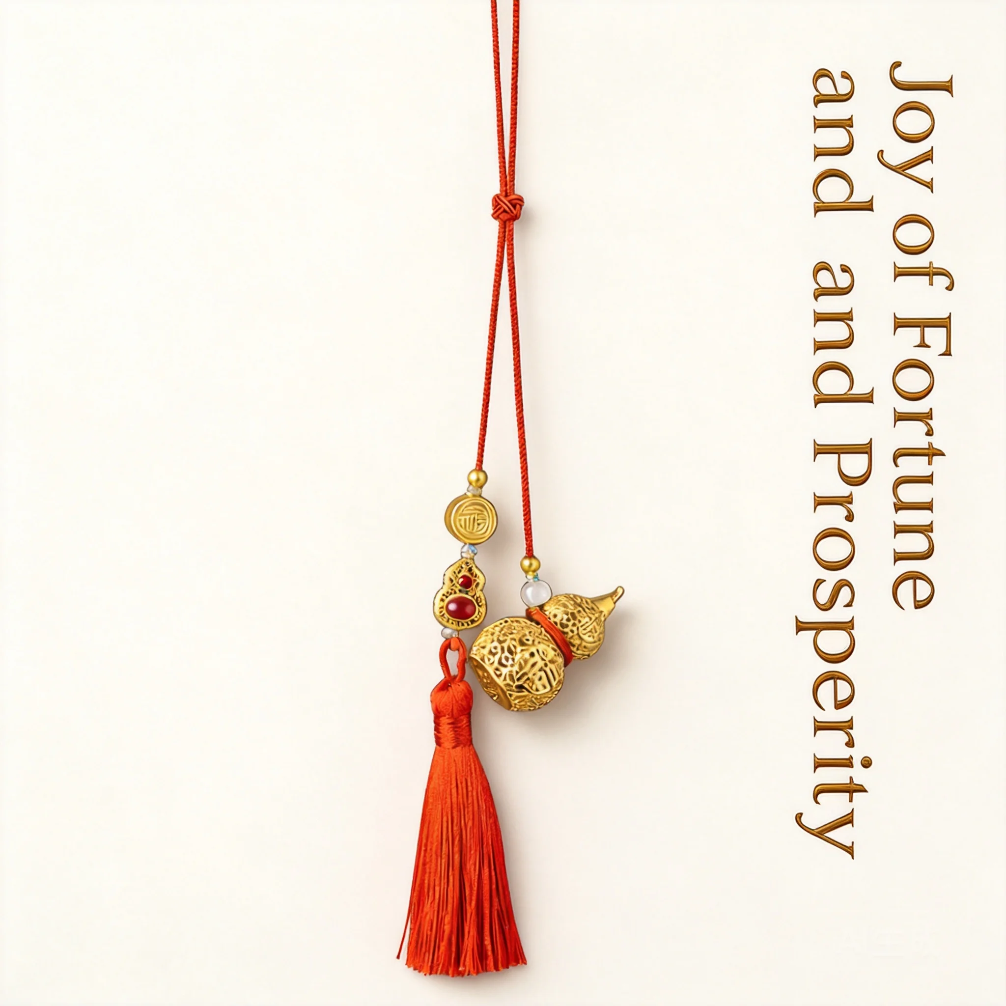 

Chinese Style Lucky Hollow Brass Gourd Hanging Ornament Feng Shui Blessing Wealth Good Luck Pendant For Car Bag Keychain Decor