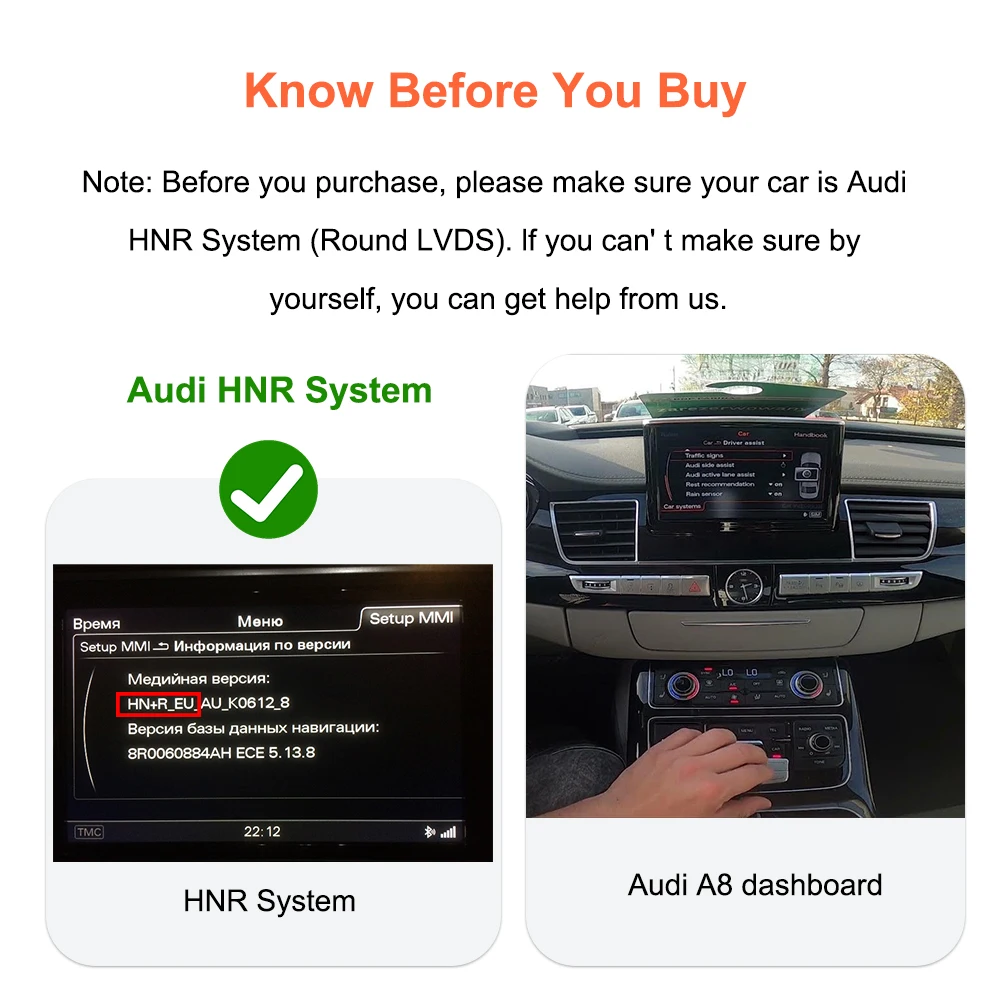 Bonroad Linux Kabelloses CarPlay Android Auto Interface für Audi A8 2012-2018 MMI 3G System 7-Zoll-Bildschirm Upgrade Decoder Box Airplay – Detail 3