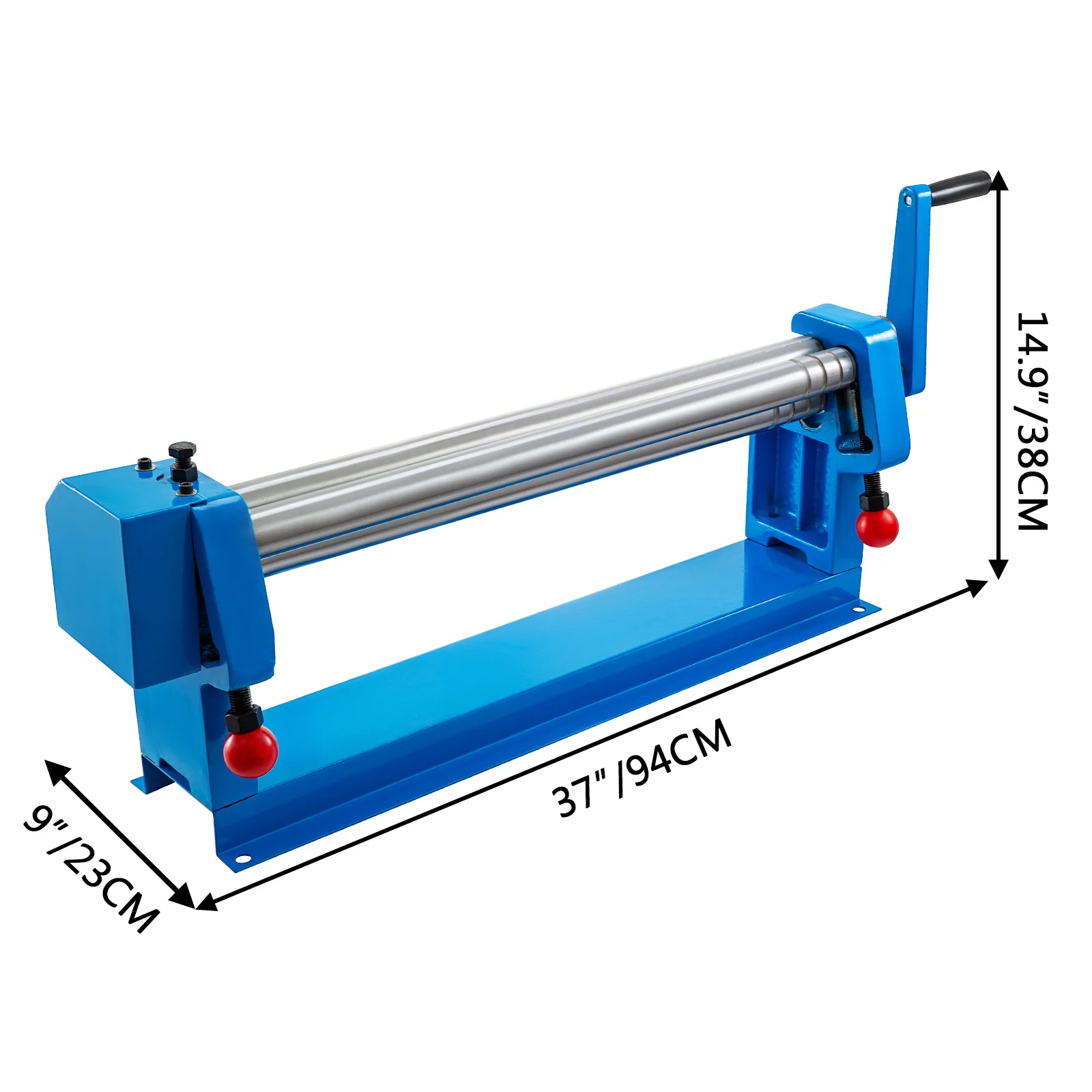 Manual Slip Roller, 24 inch Slip Roll Machine up to 16 Gauge Steel, Sheet Metal Roller Machine with Two Removable Rollers