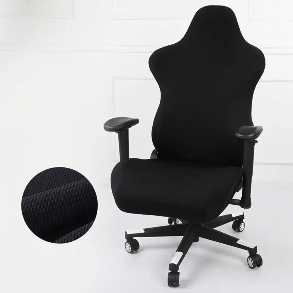 Polyester Gaming Chair Cover Thickened Fabric Stretch Fit Gaming Chair Slipcover Armrest Covers Embossed Texture