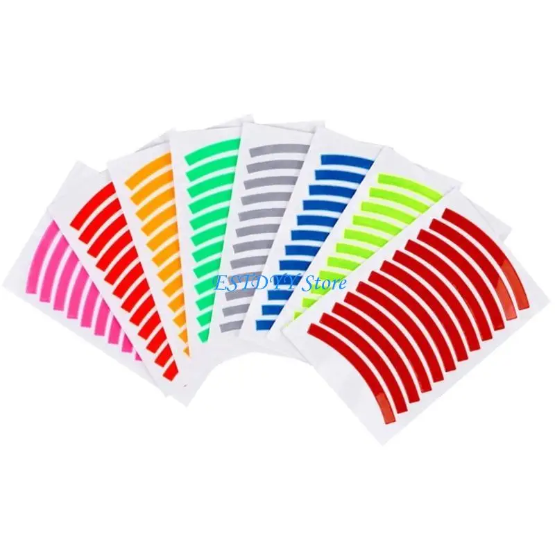 

G6DE 12Pcs Reflective Tire Sticker Kid Balance Bike Safety Sticker Wheel Decoration Children Balance Bike Warning Stickers
