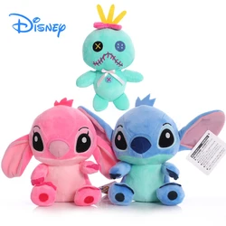 Disney dos desenhos animados azul rosa ponto de pelúcia bonecas anime brinquedos lilo e ponto 20cm stich pelúcia brinquedos presentes de natal para crianças