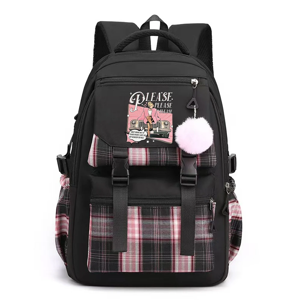 Sabrina Carpenter Please Please Please Backpack Cute Girls School Bag for Teenager Laptop Casual Backpack