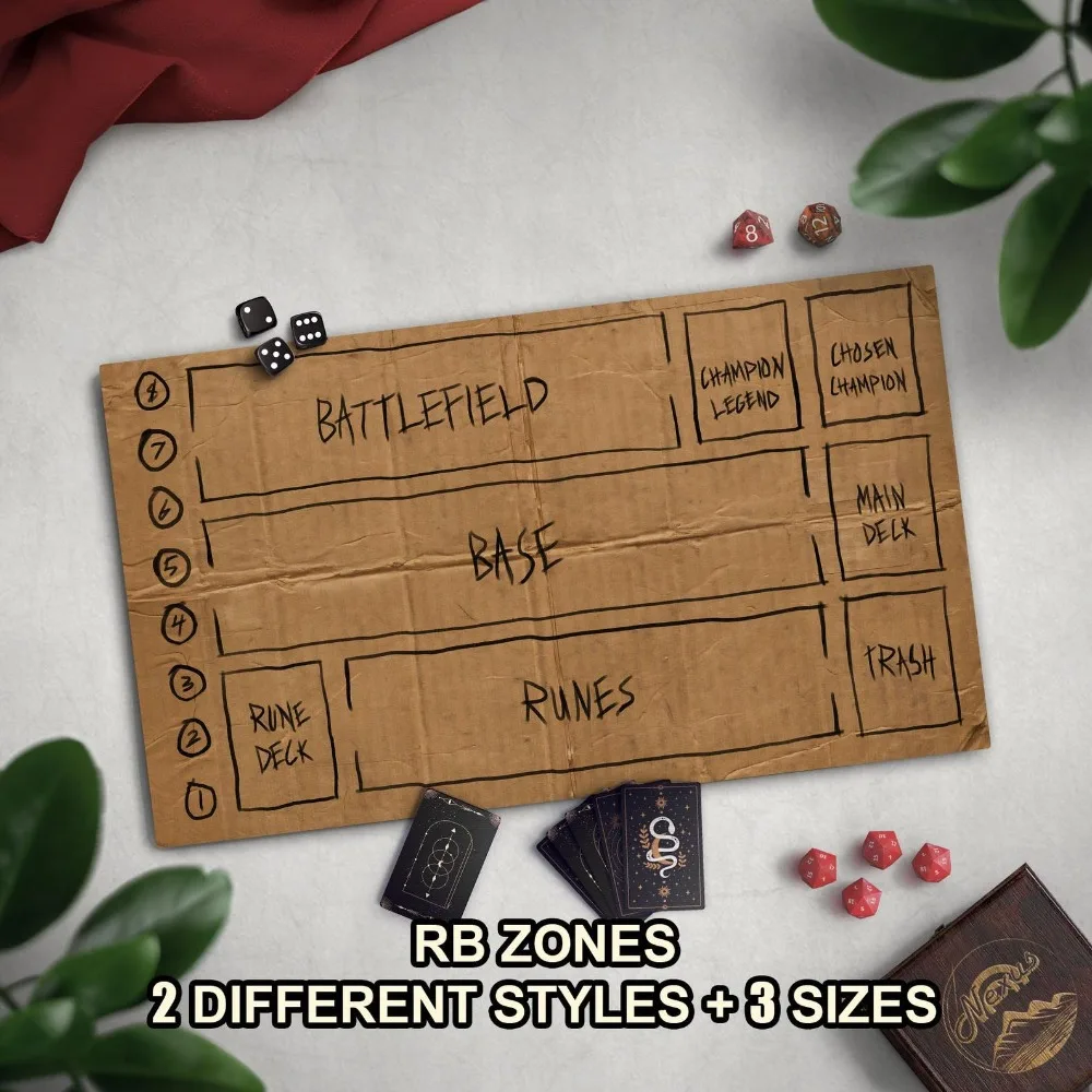 Homeless Arcane Rift TCG Playmat, Funny Play Mat With Zones, Stitched Edge Game Mat, Cardboard Design desk accessories