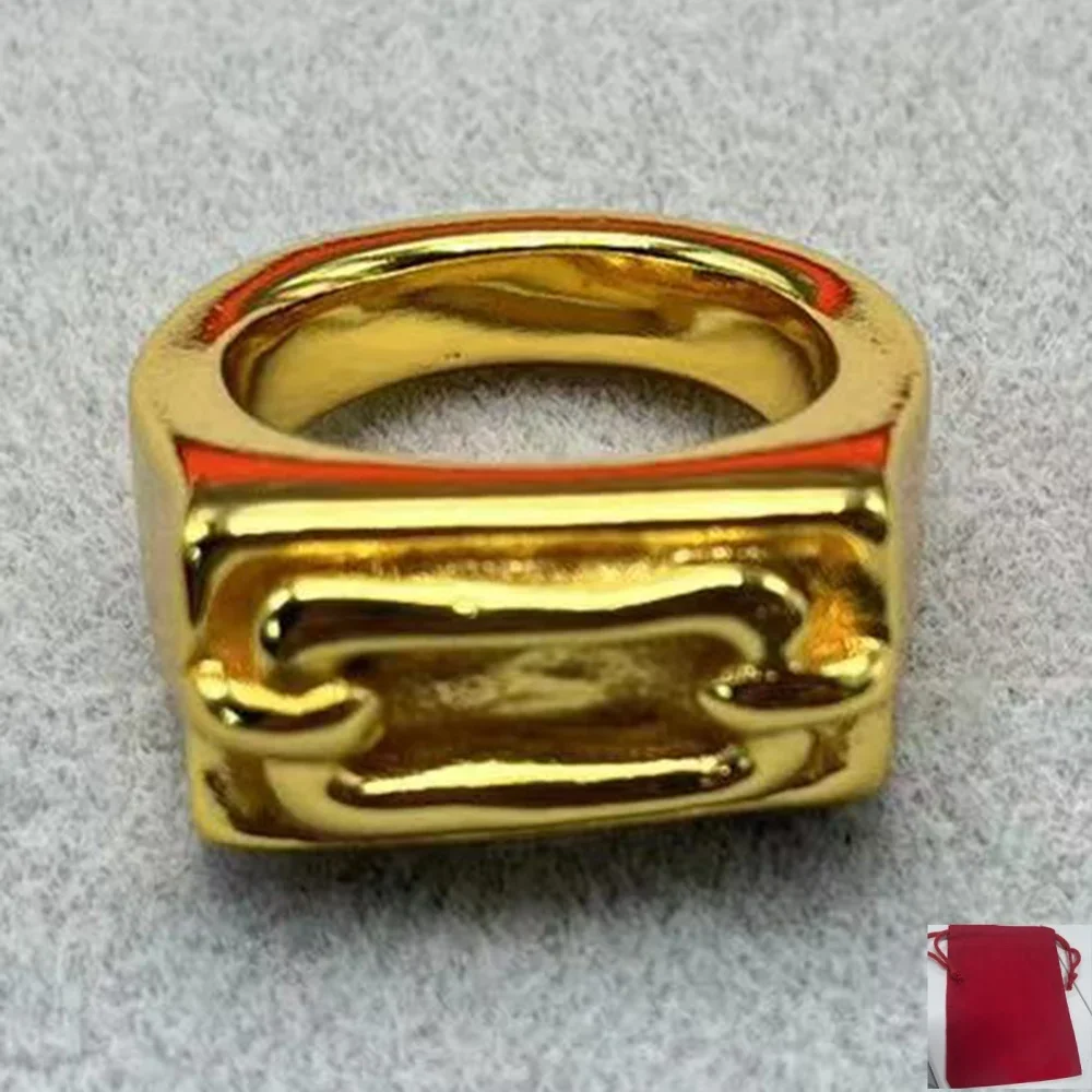 2026 Summer Hip Hop Rock Style Gold Silver Chain Ring Jewelry Accessories Neutral Gift