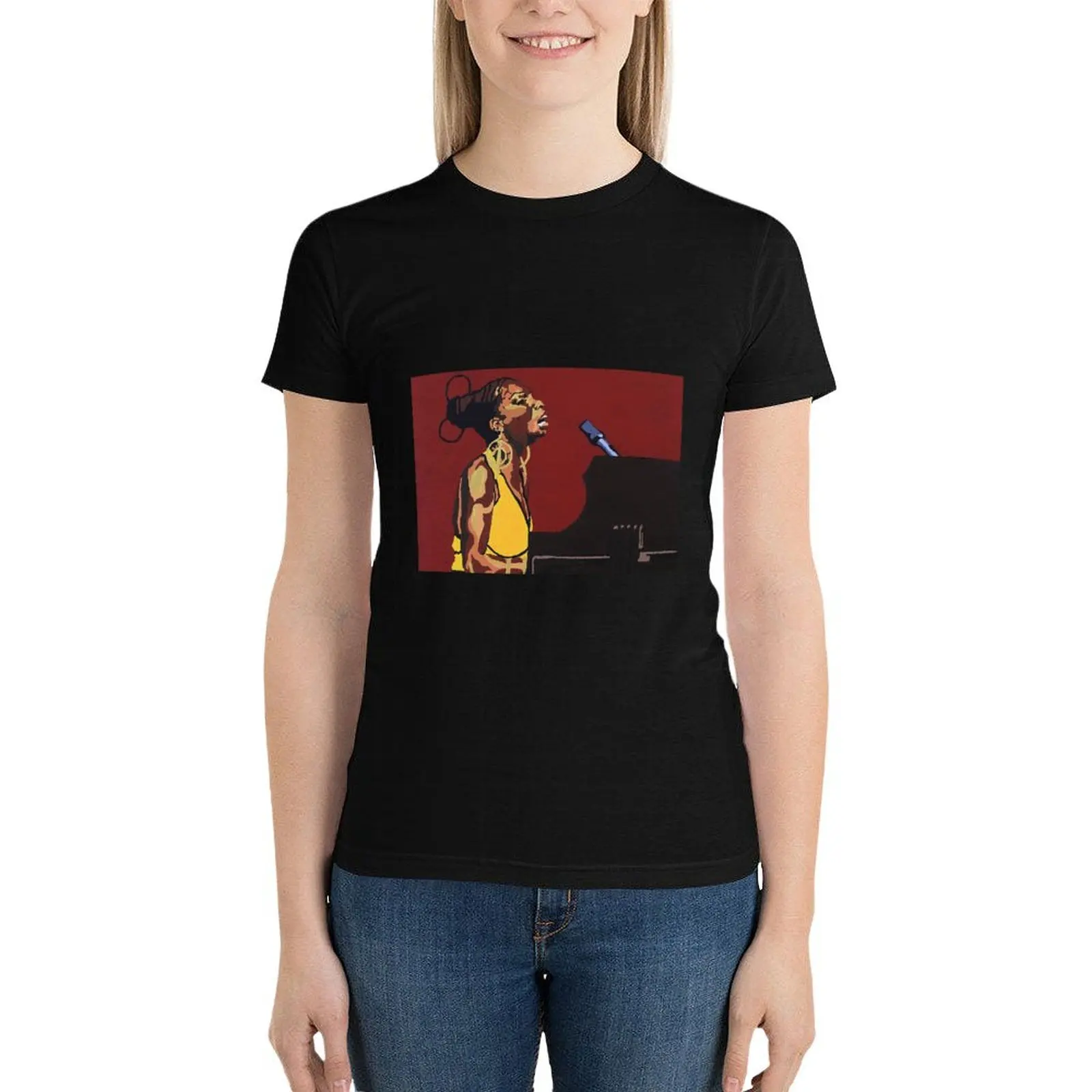 

Nina Simone T-Shirt funny kawaii clothes tops t-shirt dress for Women plus size